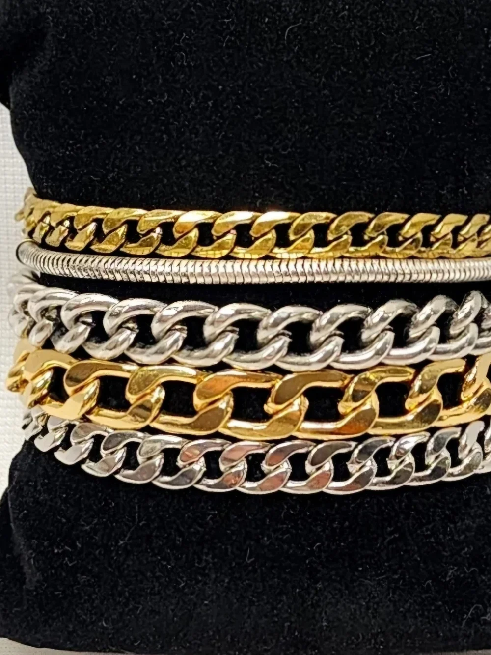 Jenny Bird Gold and Silver Mixed Chain Bracelet Stack